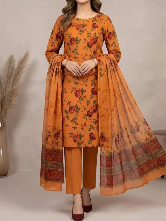 3PC PREMIUM LAWN FULLY EMBROIDERED DUPATAA