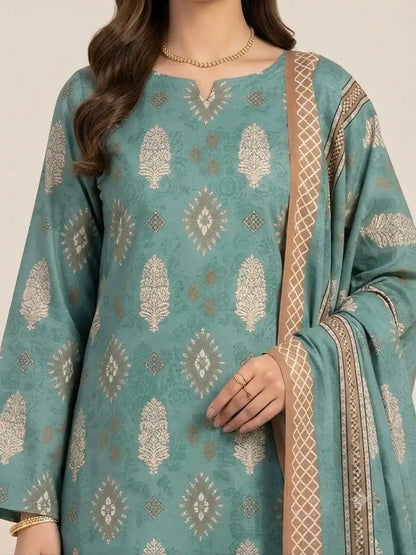 PURE LAWN 3-PIECE ALL OVER  PRINTED SUIT – ELEGANT, SOFT & WASHABLE.