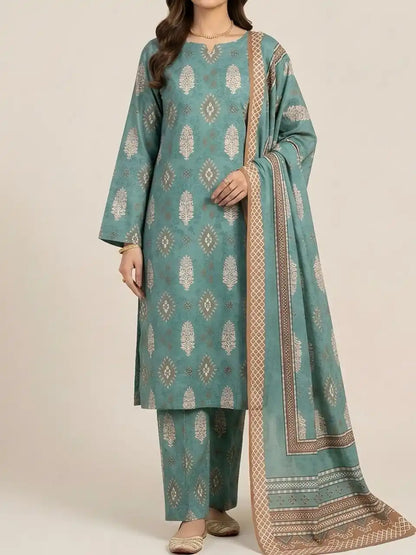 PURE LAWN 3-PIECE ALL OVER  PRINTED SUIT – ELEGANT, SOFT & WASHABLE.
