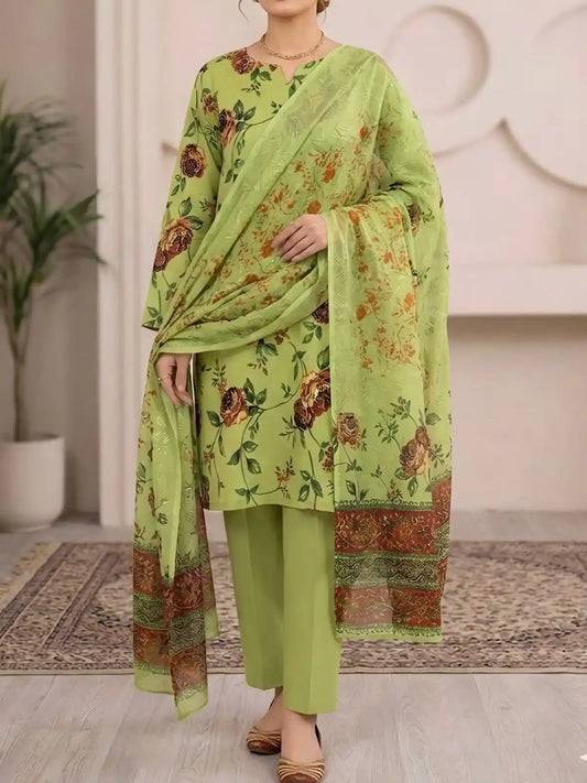 3PC PREMIUM LAWN FULLY EMBROIDERED DUPATAA