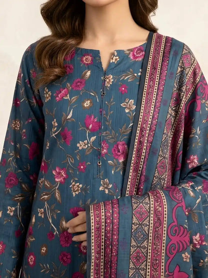 PURE LAWN 3-PIECE ALL OVER  PRINTED SUIT – ELEGANT, SOFT & WASHABLE.