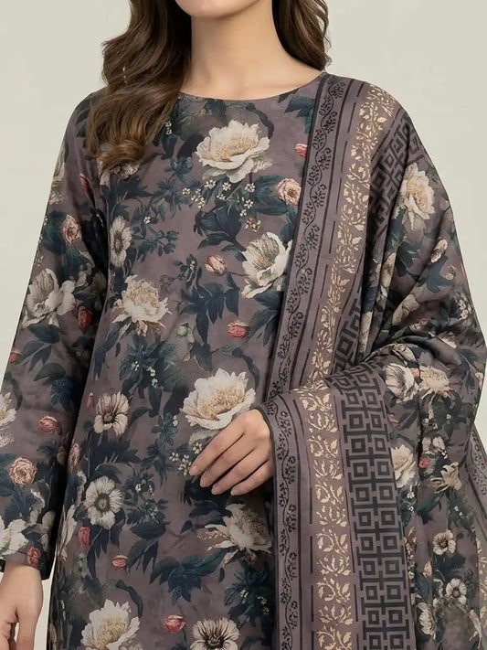 PURE LAWN 3-PIECE ALL OVER  PRINTED SUIT – ELEGANT, SOFT & WASHABLE.