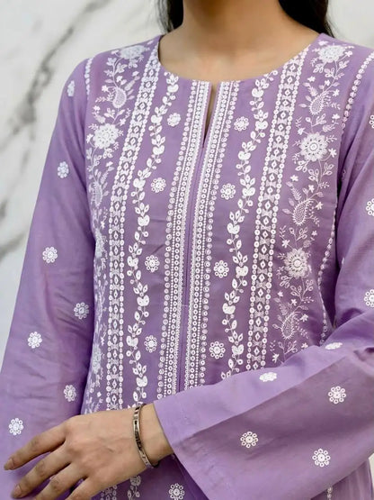 3PC PURE DHANNAK ELEGANCEE EMBROIDERED
