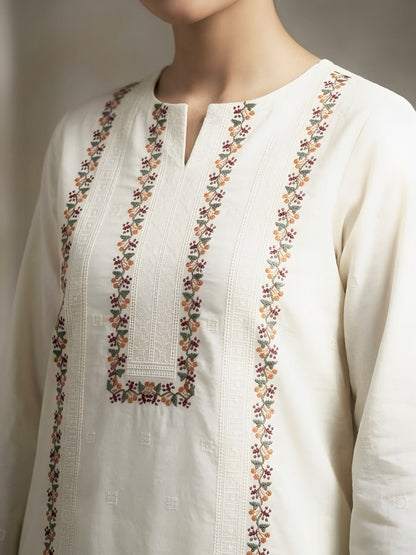 3PC PURE DHANNAK ELEGANCEE EMBROIDERED