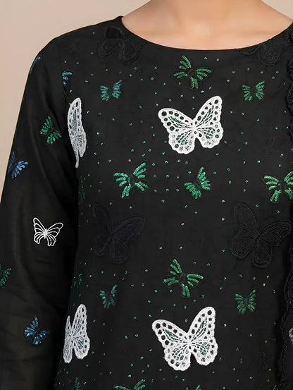 3PC PURE. LAWN .HEAVY EMBROIDERED..