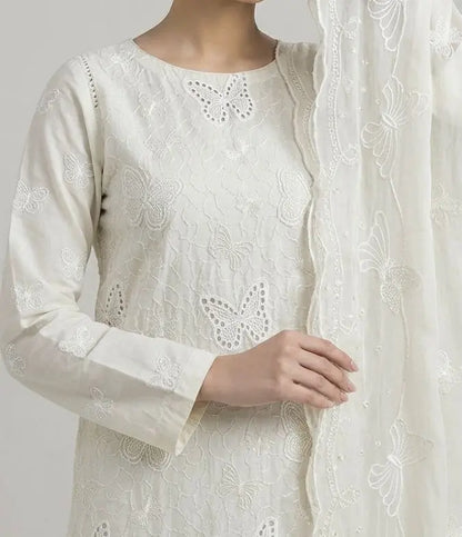 3PC PURE. LAWN .HEAVY EMBROIDERED..