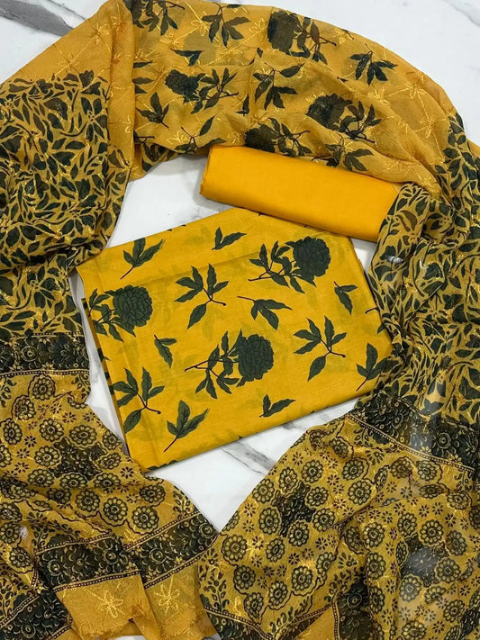 3PC PREMIUM LAWN FULLY EMBROIDERED DUPATTA