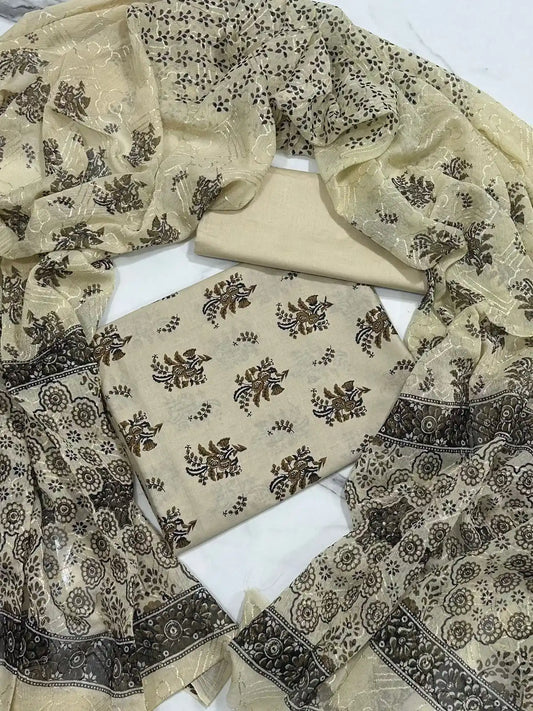 3PC PREMIUM LAWN FULLY EMBROIDERED DUPATTA