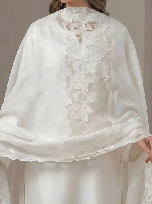 PURE LAWN SOFT DUPTTA WITH EMROIDERY LAZER WORK PREMIUM QUALITY