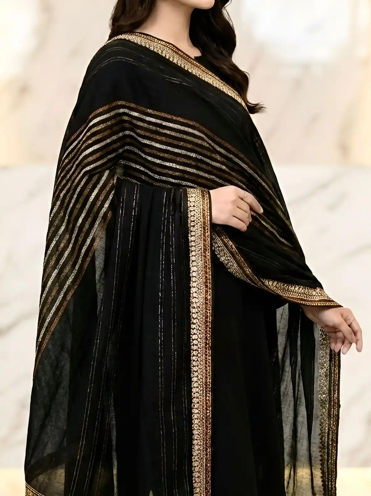PURE LAWN SOFT DUPATTA TARKASHI OR BANARSI WORK  PREMIUM QUALITY