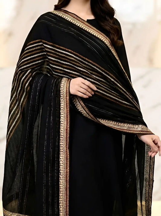 PURE LAWN SOFT DUPATTA TARKASHI OR BANARSI WORK  PREMIUM QUALITY