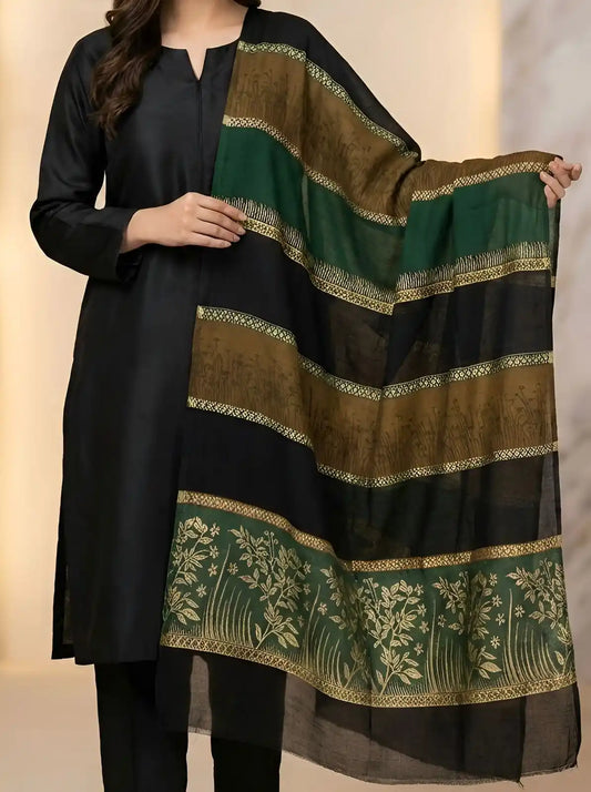 PURE LAWN SOFT DUPATTA WITH MULTI COLORS BANARSI WORK PREMIUM QUALITY
