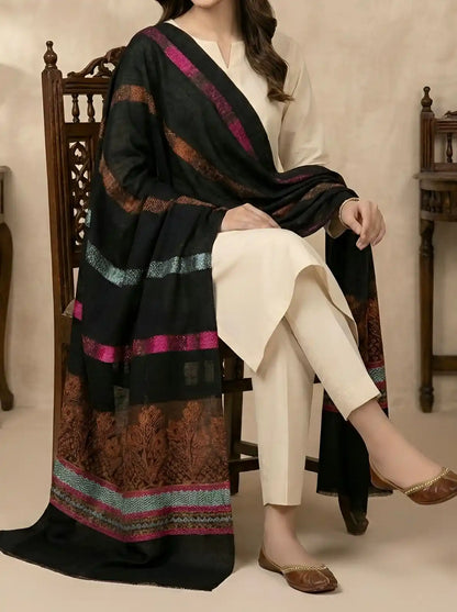 PURE LAWN SOFT DUPATTA WITH MULTI COLORS BANARSI WORK PREMIUM QUALITY