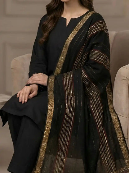 PURE LAWN SOFT DUPATTA TARKASHI OR BANARSI WORK  PREMIUM QUALITY