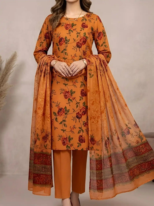 3PC PREMIUM LAWN FULLY EMBROIDERED DUPATAA