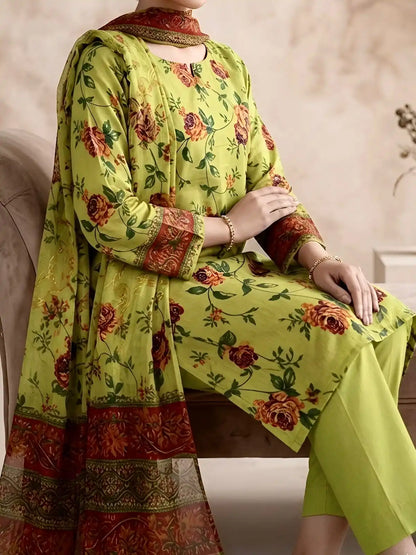 3PC PREMIUM LAWN FULLY EMBROIDERED DUPATAA