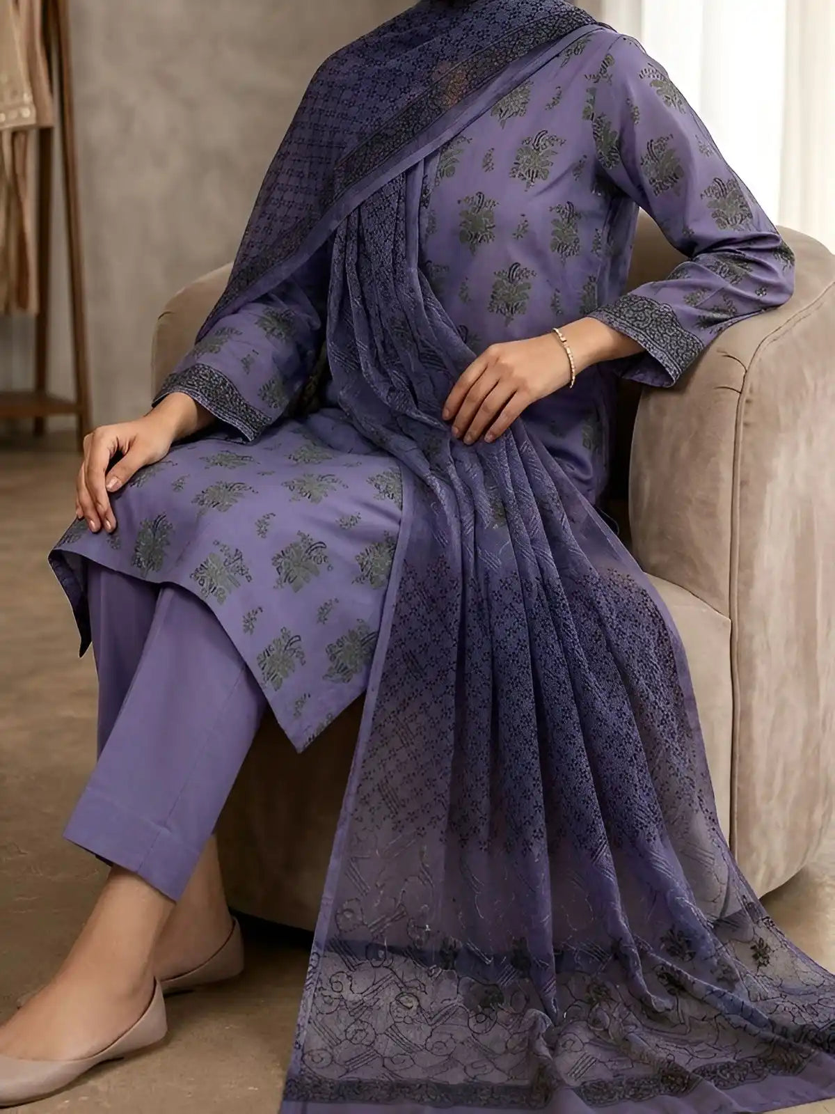 3PC PREMIUM LAWN FULLY EMBROIDERED DUPATAA