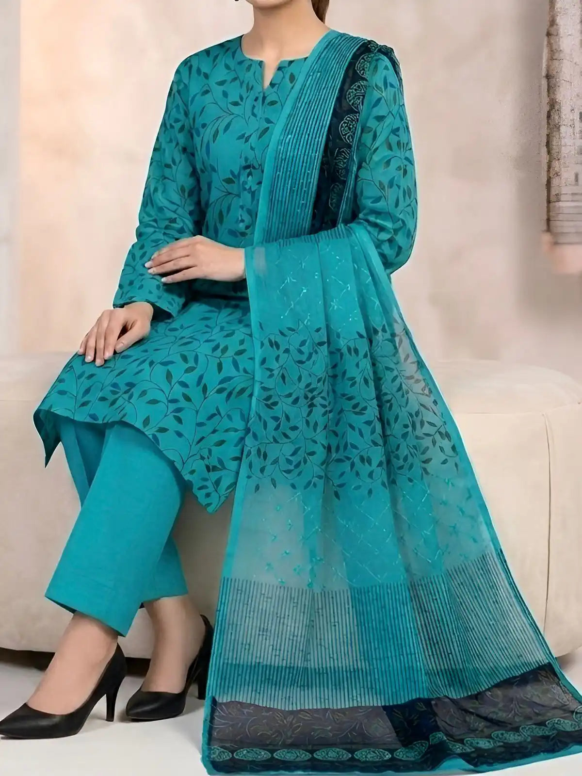 3PC PREMIUM LAWN FULLY EMBROIDERED DUPATAA