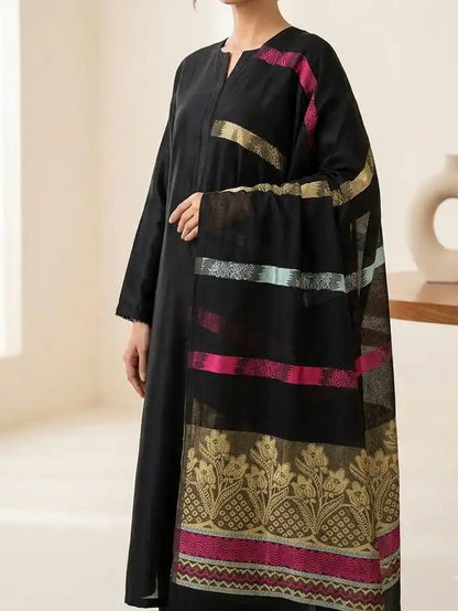 PURE LAWN SOFT DUPATTA WITH MULTI COLORS BANARSI WORK  PREMIUM QUALITY