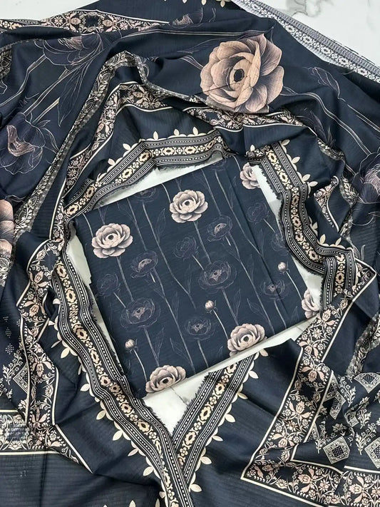 PURE LAWN 3-PIECE ALL OVER  PRINTED SUIT – ELEGANT, SOFT & WASHABLE