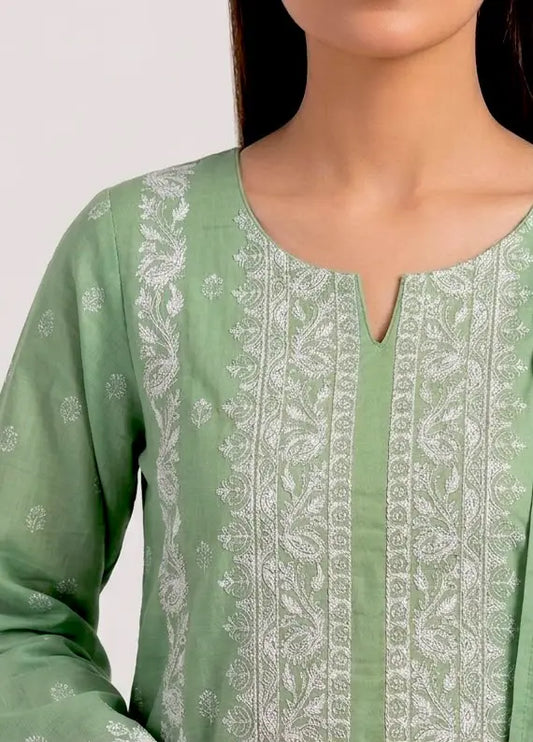 3PC PURE. LAWN .HEAVY EMBROIDERED