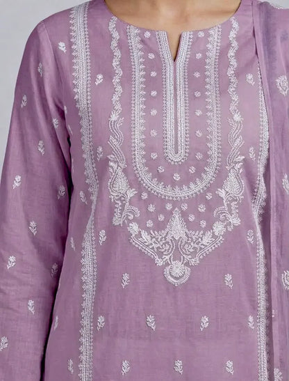 3PC PURE. LAWN .HEAVY EMBROIDERED