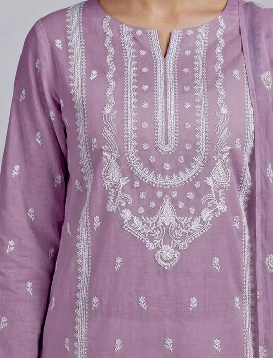 3PC PURE. LAWN .HEAVY EMBROIDERED