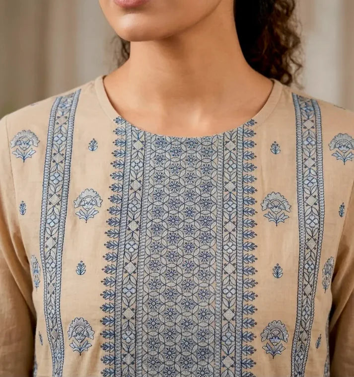 3PC PURE. LAWN .HEAVY EMBROIDERED